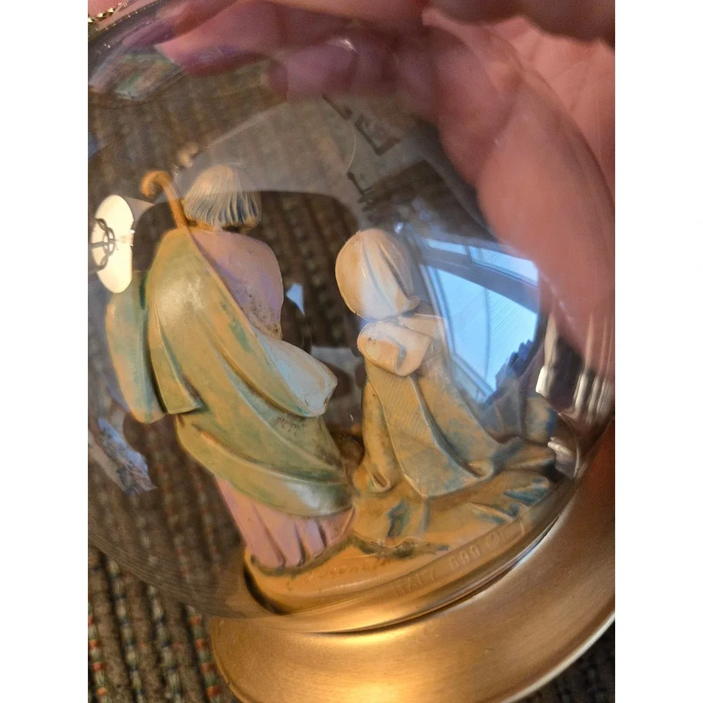 Fontanini Nativity Scene Christmas Ornament Glass Globe Holy Family - Picture 3 of 4